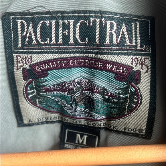 Men’s Pacific Trail Vintage Jacket Green Zip-Up Jacket Size Medium - Picture 3 of 9